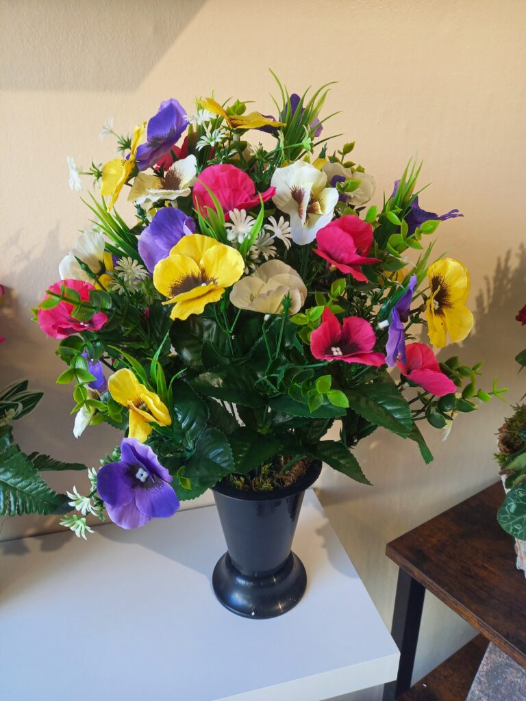 Articles Funéraires : vase fleurs artificielles quimper